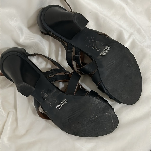 LOFT Multi-Strap Stacked Heel Sandal - Picture 4 of 5